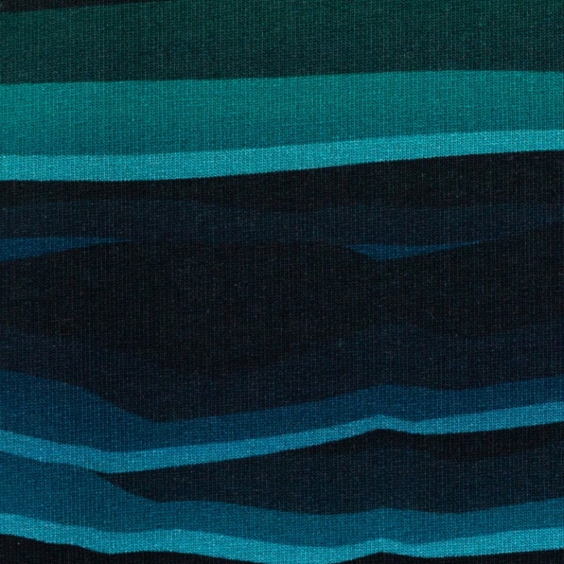 Wavy Stripes Blau-Grün
